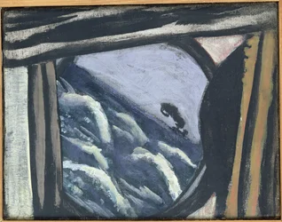 Vista da escotilha do navio (óleo sobre tela)