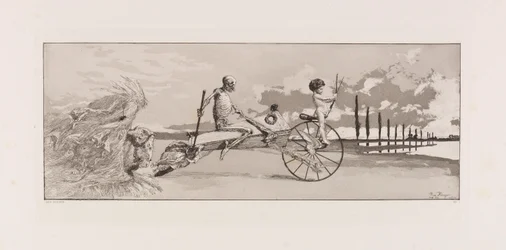 Cupido, Morte e Além do Amor, Tod und Jenseits placa XII de Intermezzos..., 1881.