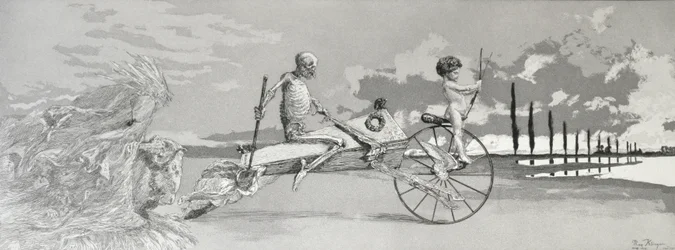 Love, Death and Beyond, 1881, prato XII de &39;Intermezzi (gravura, drypoint e aquatinta)