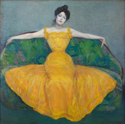 Senhora de amarelo, 1899.