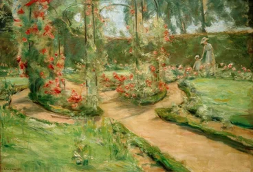 O jardim de rosas em Wannsee com a filha e a neta
