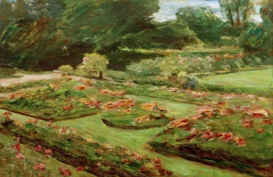 O terraço de flores no Wannseegarten a nordeste