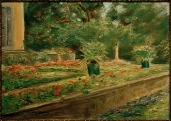 O terraço de flores no Wannseegarten a noroeste