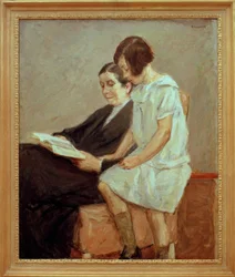 A esposa e neta do artista