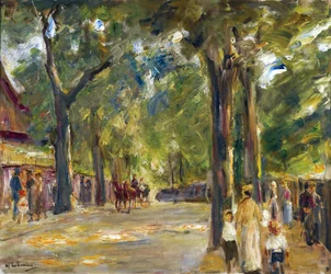 Números sobre o Grosse Seestrasse em Wannsee par Liebermann, Max (1847-1935). Óleo sobre tela, tamanho : 60,4x72,5, c. 1920, Colecção Privada