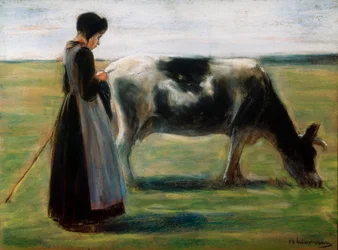 Menina com vaca, século XIX