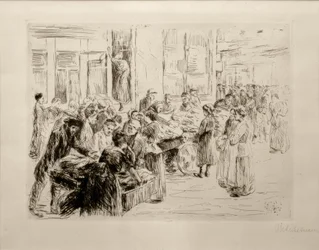 M.Liebermann, do bairro judeu de Amsterdã, carrinho de compras