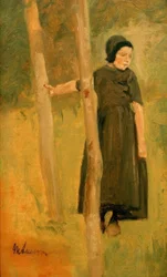 Max Liebermann, criança debaixo de árvores
