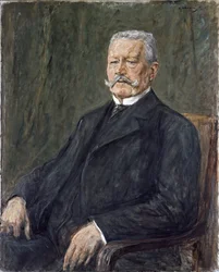 Retrato do Presidente Paul von Hindenburg 1847-1934, de Max Liebermann (1847-1935) Niedersachsisches Landesmuseum, Hanôver