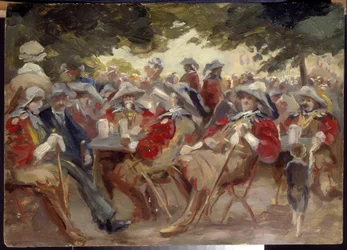Rejouisssances (Merrymaking). Pintura de Max Libermann (1847-1935), óleo sobre madeira. Arte alemã, finais do século XIX-20, impressionismo. Museu de Belas Artes Estatal A.Pushkin, Moscovo.