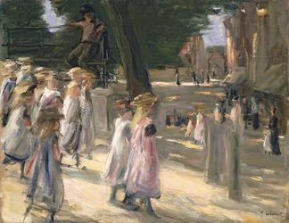 The Road to the school at Edam (óleo sobre tela)