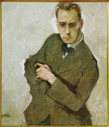 Compositor Anton von Webern (pintura sobre tela)