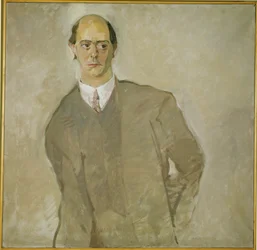 Compositor Arnold Schoenberg (pintura sobre tela)