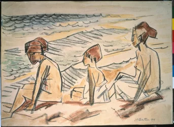 Na praia