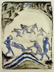 "A dança (dançarinos e banhistas no lago da floresta)"