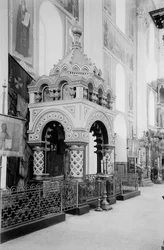 Túmulo de Minins na catedral do salvador no Kremlin de Nizhny Novgorod, Rússia, 1896.