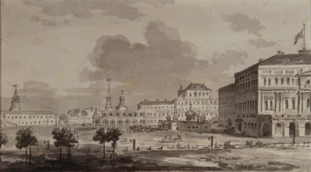 Kremlin de Moscou antes da construção do Grande Palácio do Kremlin, 1817