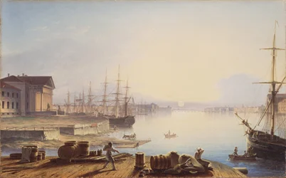 Nascer do sol sobre o Neva em São Petersburgo, 1830