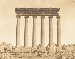 Colonnade of the Temple of the Sun, Baâlbek Heliopolis, 15 de setembro de 1850.