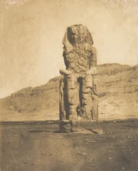 Colosso monolítico de Amenophis III, em Thebes, 1849-50.