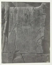 Gournah, Sculptures from the Throne of the Colossi, Thebes, 184951, impresso em 1852.