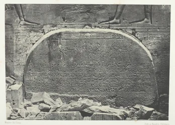 Grande Templo de Ísis em Philoe, Proscynema Act of Adoration, Núbia, 184951, impresso em 1852.