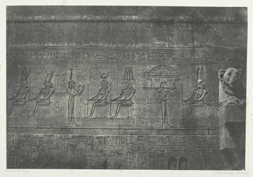 Grande Templo de Denderah Teutyres, Esculturas da Fachada Posterior, Alto Egito, 184951.