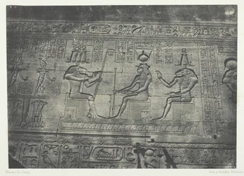 Grande Templo de Denderah Teutyres, Esculturas da Fachada Posterior, Alto Egito, 184951.