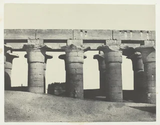 Luxor, Grande Colonnade do Palácio, Tebas, 184951, impresso em 1852.