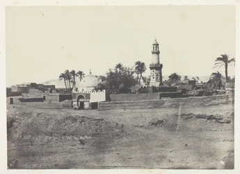 Mesquita de El-Arif e túmulo de Murad-Bey, Alto Egito, chapa 13 do álbum "Egypte, Nubie, Palestine et Syrie" (1852)