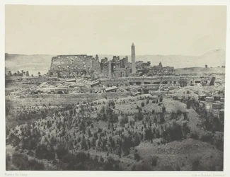 Palácio Karkak, Vista Geral das Ruínas, Olhando para o Oriente, Tebas, 184951, impresso em 1852.