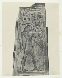 Karnak Palace, Pillar em frente ao Santuário do Granito, Tebas, 184951, impresso em 1852.