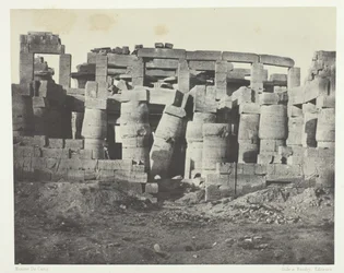 Karnak Palace, Hypostyle Hall from the North, Thebes, 184951, impresso em 1852.