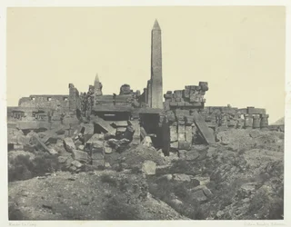 Karnak Palace, Granite Sanctuary and Hypostyle Hall, Thebes, 184951, impresso em 1852.