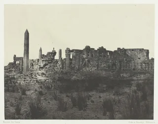 Palácio de Karnak, Vista Geral das Ruínas, tirado do Norte, Tebas, 184951, impresso em 1852.