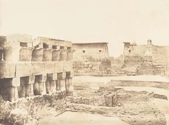 Palácio e Aldeia de Luxor, tirada do Sul, Tebas, 1849-50.