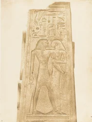 Pilar do Santuário de Granito do Palácio de Karnac Bas-relief representando o Faraó ..., 1849-50.