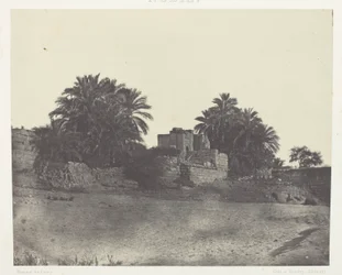 Ruínas de uma fortificação romana, Philoe; Núbia, chapa 71 do álbum "Egypte, Nubie, Palestine et Syrie" (1852)
