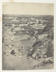 Vue Cavalière De La Seconde Cataracte; Nubie, chapa 111 do álbum "Egypte, Nubie, Palestine et Syrie" (1852)