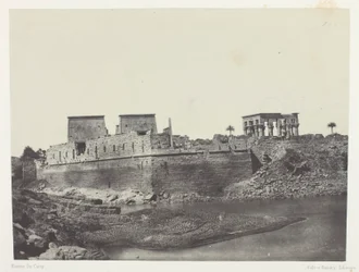 Vista vista do ângulo sudoeste, Filo; Núbia, chapa 69 do álbum "Egypte, Nubie, Palestine et Syrie" (1852)