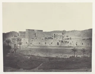 Vista da ilha de Beghé, Oeste, Philoe; Núbia, chapa 68 do álbum "Egypte, Nubie, Palestine et Syrie" (1852)