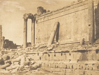 Vista do Templo de Júpiter, em Baâlbek Heliópolis, 15 de setembro de 1850.