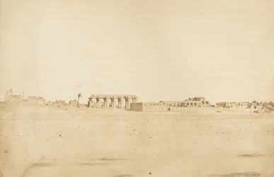 Vista geral das Ruínas de Luxor, tirada de West Thebes, 1849-50.