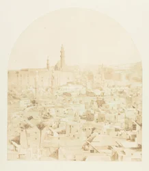 Vista geral do Kairo, tirada da Mesquita de Tegloun, Dezembro de 1849-Janeiro de 1850.