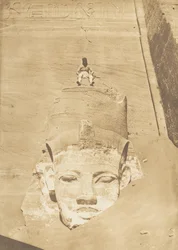 Colosso mais ocidental do Templo de Re, Abu Simbel, 1850.