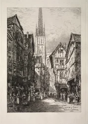 Uma rua em Rouen