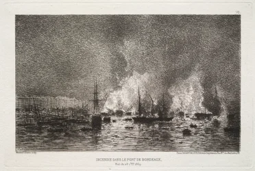 Conflagração no Porto de Bordeaux