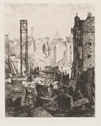 Demolição para a abertura do Boulevard St. Germain, 1862.