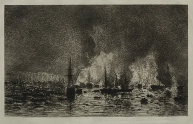 Incêndio no porto de Bordeaux