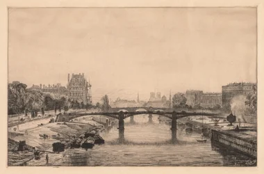 Paris, vista da Ponte Concorde, 1866.